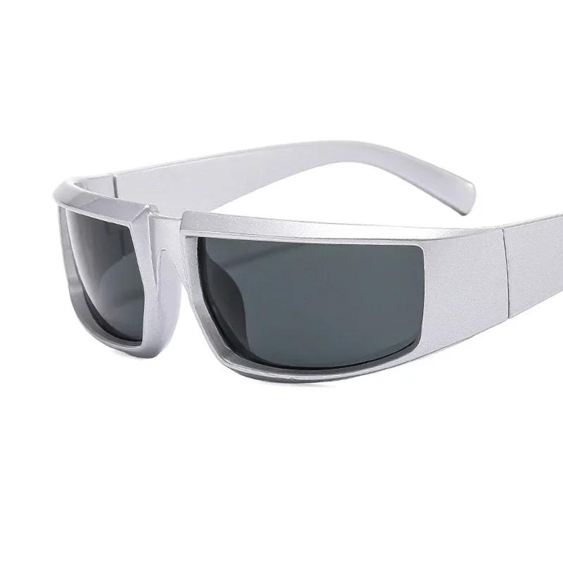 Fashion Sports Y2K Sunglasses Women Punk Goggle Brand Designer Sun Glasses Men Silver Shades UV400 Eyewear