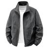 Veste décontractée pour homme, Veste à col montant, Haut de travail ample grande taille