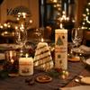 Holiday Crafting Accessories Christmas Candle Transfer Stickers, DIY Craft Supplies, Waterproof Water Decals for Candles Decorative Making And Festive