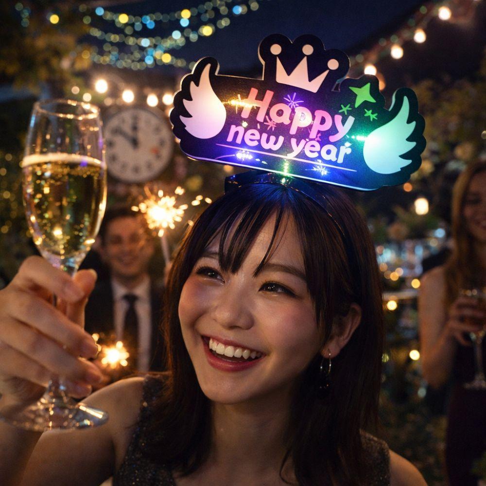 Glowing in Dark LED Glow Hair Bands Fun Luminous Rod New Year Glow Sticks Birthday Party