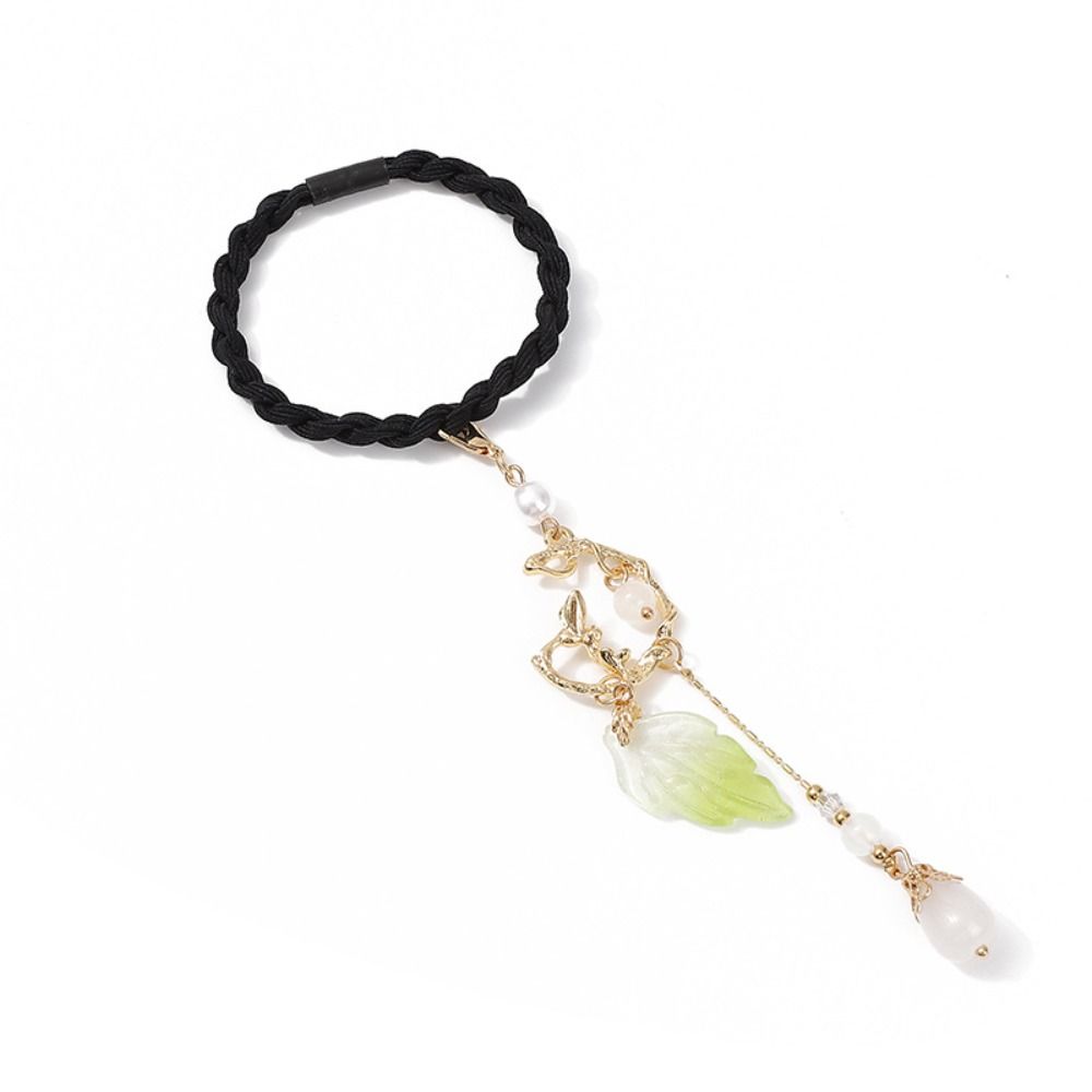 Tassel Hanfu Tassel Headwear Hair Band Weave Hair Rope Retro Chinese Style Rubber Band  Hair Band