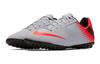Nike Bomba Slip Resistant Cushioning Abrasion Resistant Low Top Kids' Soccer Shoes Gray Red Kids' 826488-006