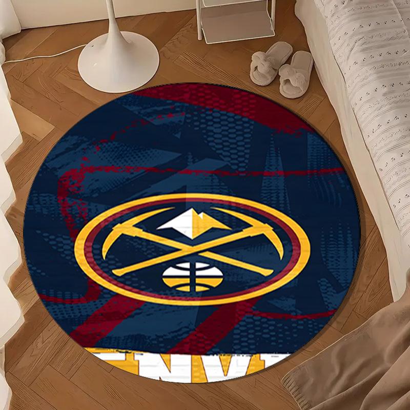 Denver Basketball Team Round Mat, Anti-slip Circle Carpet Chair Rug For livingroom,Bedroom, Doormat Home Decor Gift Christmas Gifts