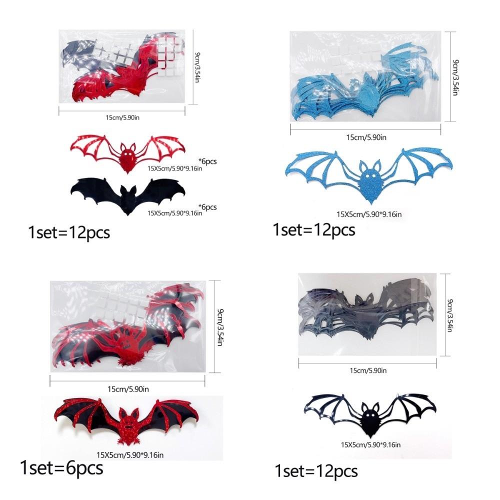DIY Halloween Bat Stickers PVC 3D Wallpaper Decal Hollow Out Bat Wall Stickers  Home Decoration