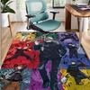 Jujutsu Kaisen Pattern Rug, Indoor/Outdoor Mat, for Picnic, Gameroom, Bedroom, Office, Living Room, Home Decor Carpet, Birthday Gift