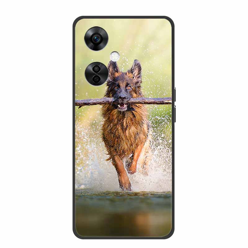 For OnePlus Nord CE 3 Lite 5G Cases Black Silicone Soft Cute Cat Rose Case For OnePlus Nord CE 3 5G Heart Lion Luxury TPU Cases
