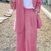 Korean Style 2025 Loose Casual Padded Shoulder Suit Jacket - Multiple Colors