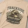 Trackside Speed Vintage Graphic Tee Shirt Retro Motorsport Garage Streetwear Speed Shop Americana T-Shirt Gift For Car Lovers, Graphic Png