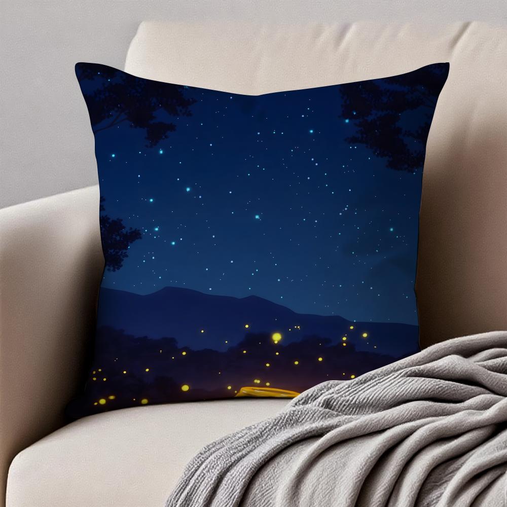 LLovely atmospheric vibe Cushion Cover Pillowcase Antidustmite Invisible Zipper Short Plush Sofa Cushion