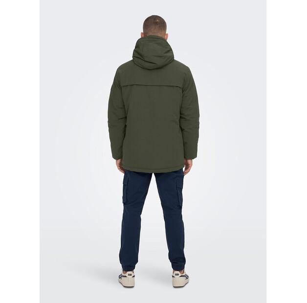 Winter Jacket Only & Sons 22022654, Grey, Regular Fit