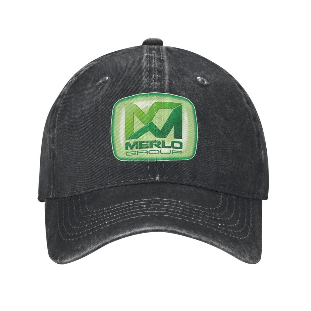 Merlo Logo Denim Cap Casual Baseball Caps Adjustable Hat Summer Unisex Baseball Hats