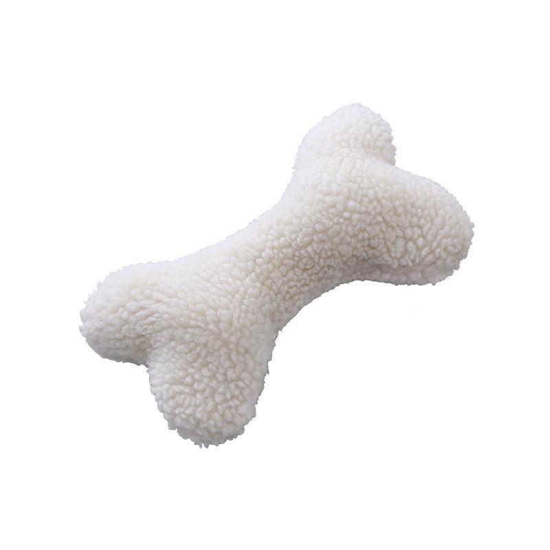 

Vermont Style Wool Bone Dog Toy - A Soft and Comfortable Plush Toy Suitable for Medium-sized Dogs and Puppies. Safe - A Cute and Soothing Pet Toy белый