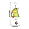 Yoga Frog Wind Chimes Vintage Iron Art Decorative Wind Chime Funny Frogs Statues Hanging Ornament for Home Garden Decoration