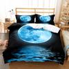 Moon Night Tree Duvet Cover Set Beautiful Landscape Pattern Polyester Comforter Cover with Pillowcase for Men Women Bedding Set