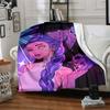 1Pc Purple Hair Hunter Blanket For Couch Bed Plush Cozy Fuzzy Blanket Super Soft Warm Blankets For Fall And Winter 0918206