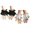 Elegant Arm Sleeves With Lace Flower Double Layer Wrist Cuffs Extension Faux Sleeves For Women Dress Enhancement 2Pairs