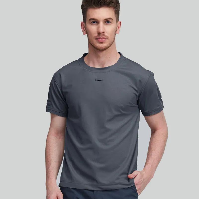 Kortärmad Rundhalsad Taktisk T-shirt Herr Utomhus Halvärmad Skjorta Arméfläktar Sommar Revers Kortärmad Snabbtorkande Andningsbar
