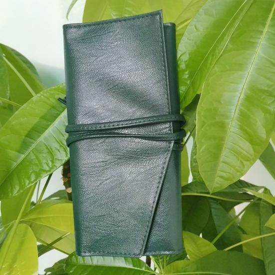 Makeup Brush Bag 14 Compartments Large Capacity Waterproof Moisture-proof Shockproof Brushes Storage Leather Cosmetic Brush Belt Strap Pouch