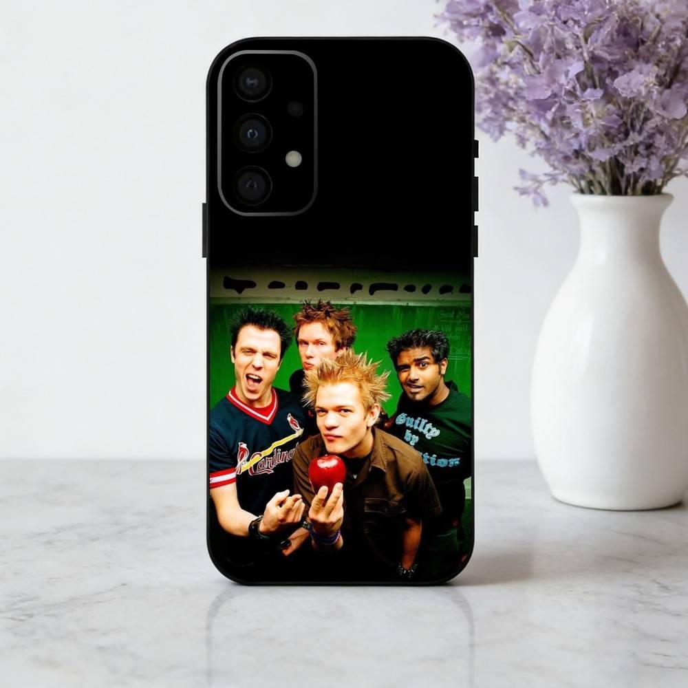 Hard-rock S-Sum 41 Band Phone Case For Samsung Galaxy A73,A72,A71,A70,A53,A52,A51,Soft Silicone Black Cover