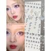 Music Festival Makeup Face Pasters Butterfly Ornament Star Moon Stick-on Crystals Concert Face Sticker Ornament Ornament Rhinestone Bright Diamond