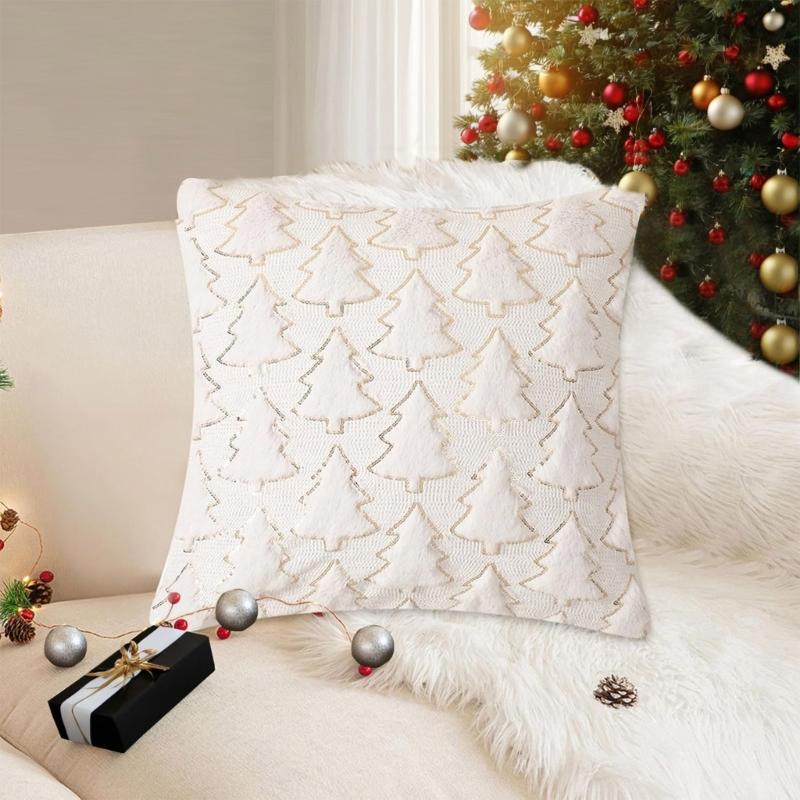 Christmas Throw Pillow Cover 45x45cm, Festival Sofa Chair Cushions Case for Living Room Bedroom