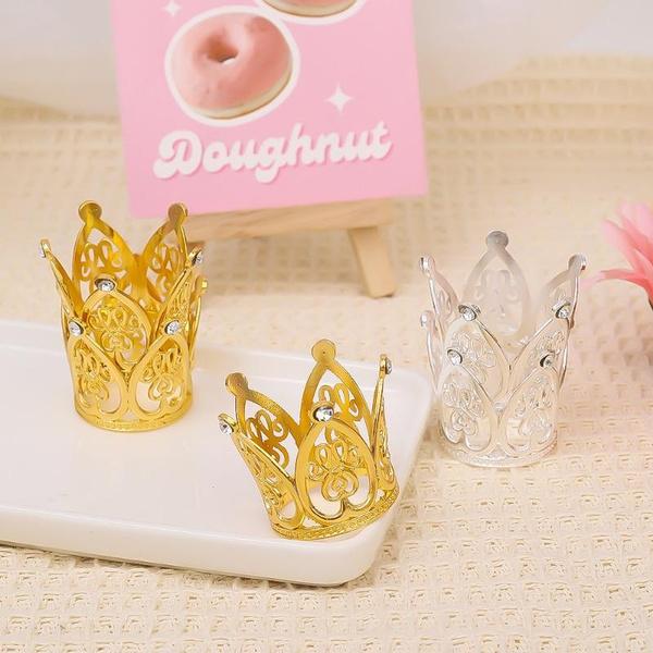3 peças Coroa Tiara Pequena de Strass Mini Coroa Cake Topper Para Arranjos de Flores Chá de Bebê Aniversário Casamento Decoração