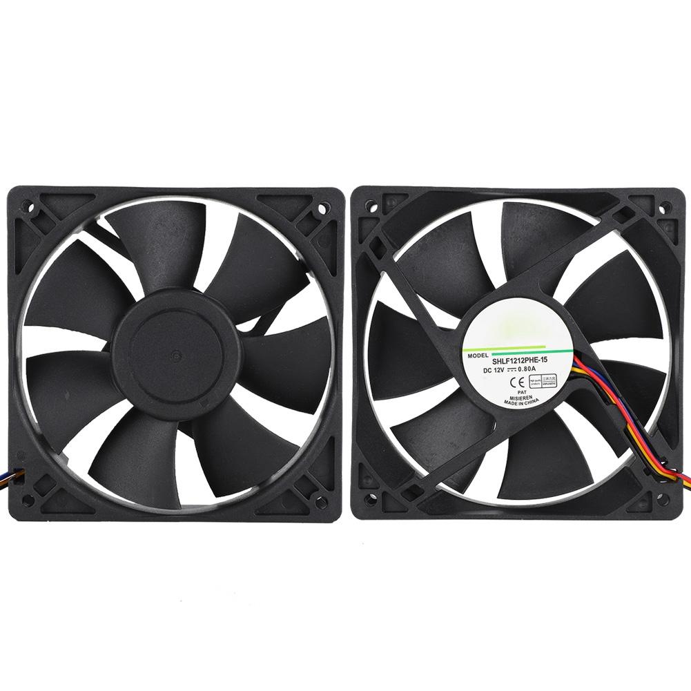 12V 0.8A 4Pin PWM Automatic Speed Control Plastic Blades Cooling Fan (SHLF1212PHE 15)