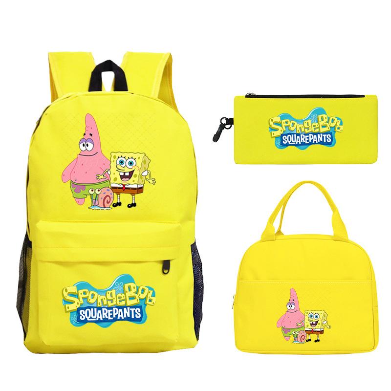 Campus Trend Leisure Children'S Animation Backpack Lightweight Large Capacity Primary And Secondary School Student School Bag Set