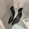 Spring New Pointed Toe Women Ankle Boots Ladies Eelgant Thin Low Heel Chelsea Shoes Soft Leather Short Boots Size 35-41