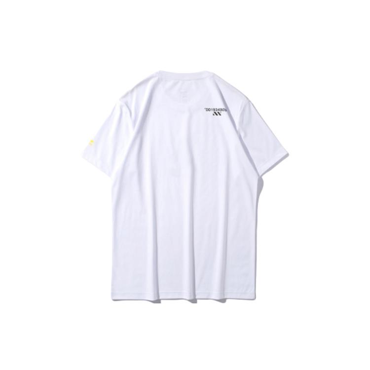 Li Ning X Disney T Shirts Unisex White Crew Neck Moderate Straight Fit AHSP065-1