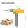 8/12/12.7 Shank 4-Flute T-Slot Bottom Cleaning Woodworking Milling Cutter Head