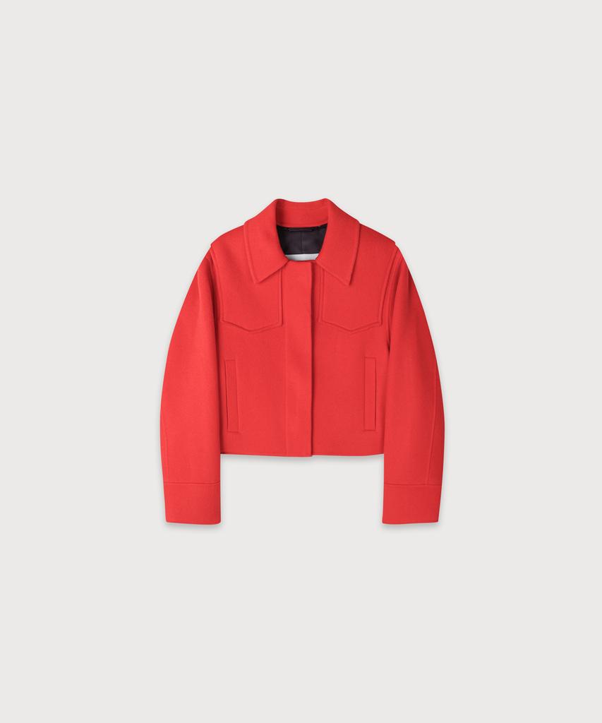 Musee Zaha Merino Wool Handmade Short Coat_Red