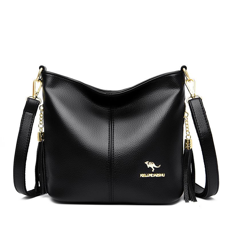 

Сумки Женские сумки большой вместимости Новые городские простые и модные сумки через плечо Средние женские сумки Сумки кроссбоди чёрный