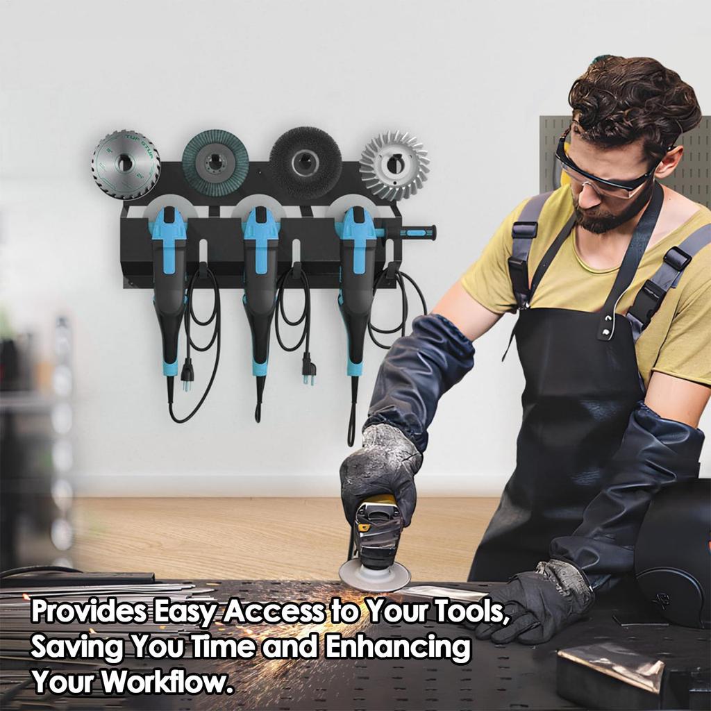 Angle Grinder Holder Wall Mount Steel Angle Grinder Stand Power Tool Organizer Rack for Angle Grinder Cutters Polishers