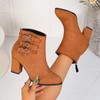 Summer Zipper High Heel Thick Heel Belt Buckle Fashion Boots Women's Fashion Temperament Women's Boots