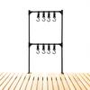 OEING Outdoor Portable Foldable Tabletop Storage Rack & Lamp Stand