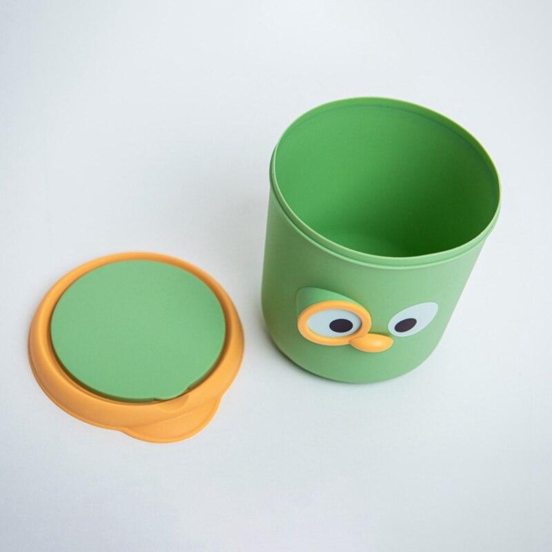 Poubelle de bureau mignonne de dessin animé petite poubelle avec couvercle poubelle de chambre poubelle boîte de rangement pour un espace de travail propre poubelle de table à domicile