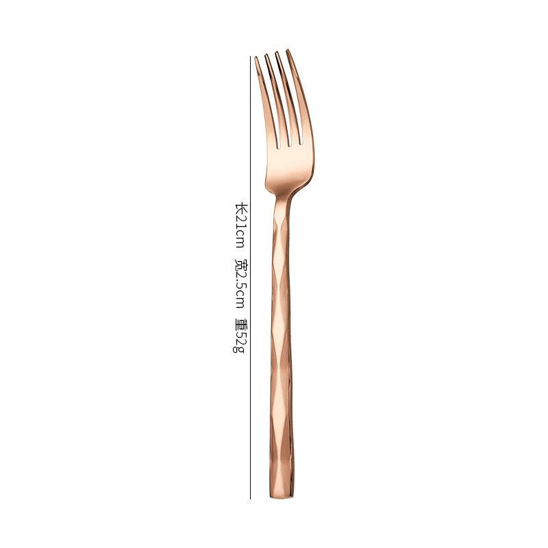 410 Stainless Steel Diamond Handle 5-Piece Tableware Set: Knife, Fork, Spoon for Steak/Western Food in Gift Box
