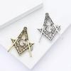 Fashion Enamel Masonic Badge Brooch for Women Unisex Religious Lettering Pin Event Party Backpack Decoration Clothes Accessories