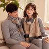 Unisex 100% Pure Cashmere Plaid Scarf for Autumn/Winter - Thickened Knit, Color Block Design