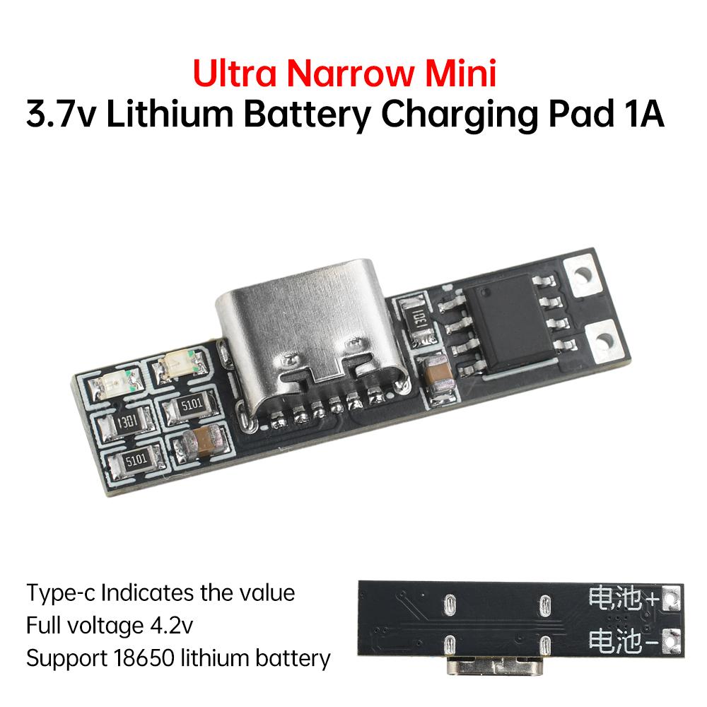 3/5/10PCS DC 3.7V Ultra-Narrow Ultra-Small Charging Module Li-ion Battery Charging Board 1A 4.2V Charger Module Type C