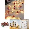 Stunning 2 Meter Led Pine Cone String Lights Battery Operated For Festive Christmas Decor