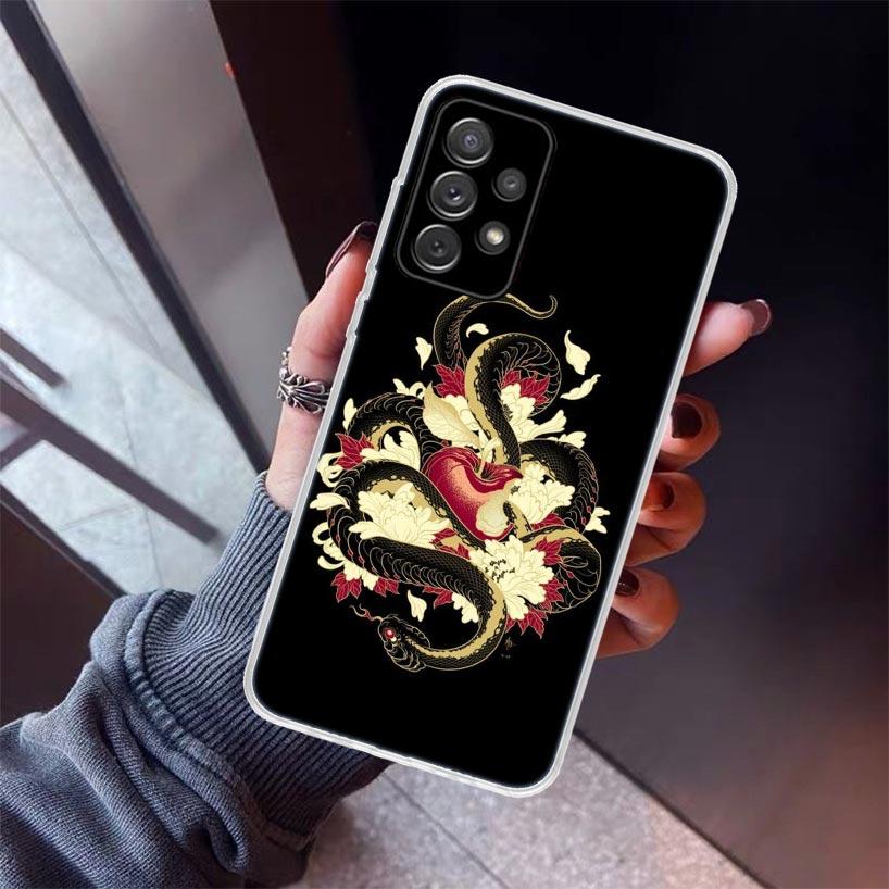 Animal The Snake and Fern Phone Case For Samsung Galaxy A17 A57 A37 A16 A26 A36 A56 A15 A25 A35 A55 A14 A13 A54 A53 A34 A24 A33