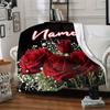 Name Red Roses Home Blankets Comfortable Soft Lightweight Allseason Multipurpose Blanket For Picnics Sofas Offices Beds Living Rooms Perfect Gift For