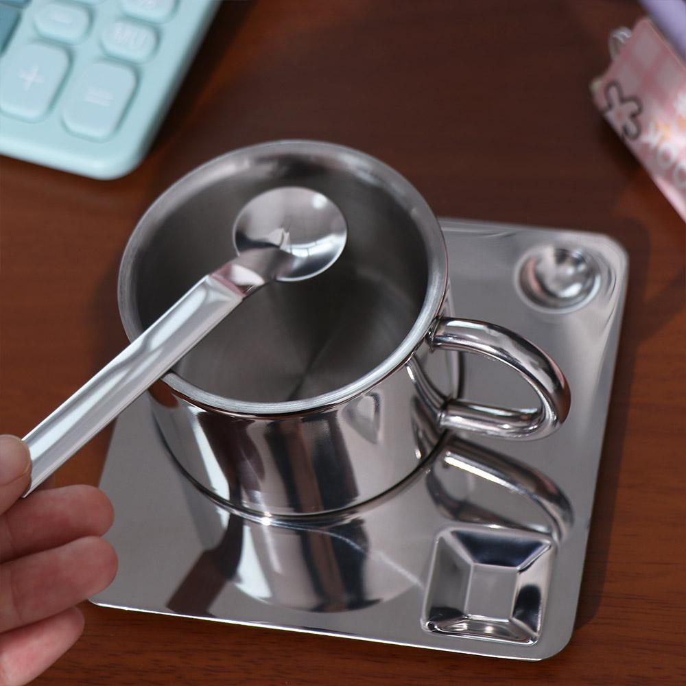 Žáruvzdorná sada šálků na čaj 304 Nerezová ocel Šálek na vodu Špičkový hrnek na kávu Kavárna