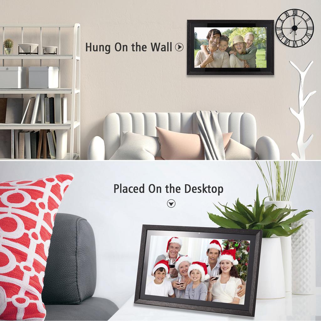 Andoer 18.5 Inch L WiFi Digital Photo Frame Cloud Digital Picture Frame Wall Mountable