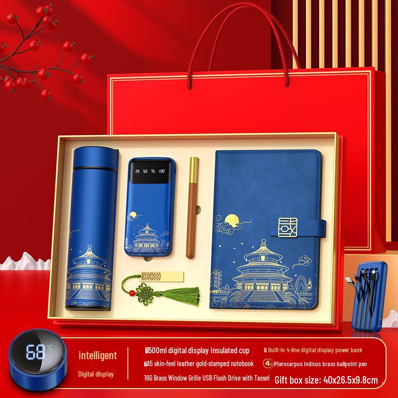 Year of the Horse Thermos Cup Gift Set with Custom Logo for Company Annual Meeting