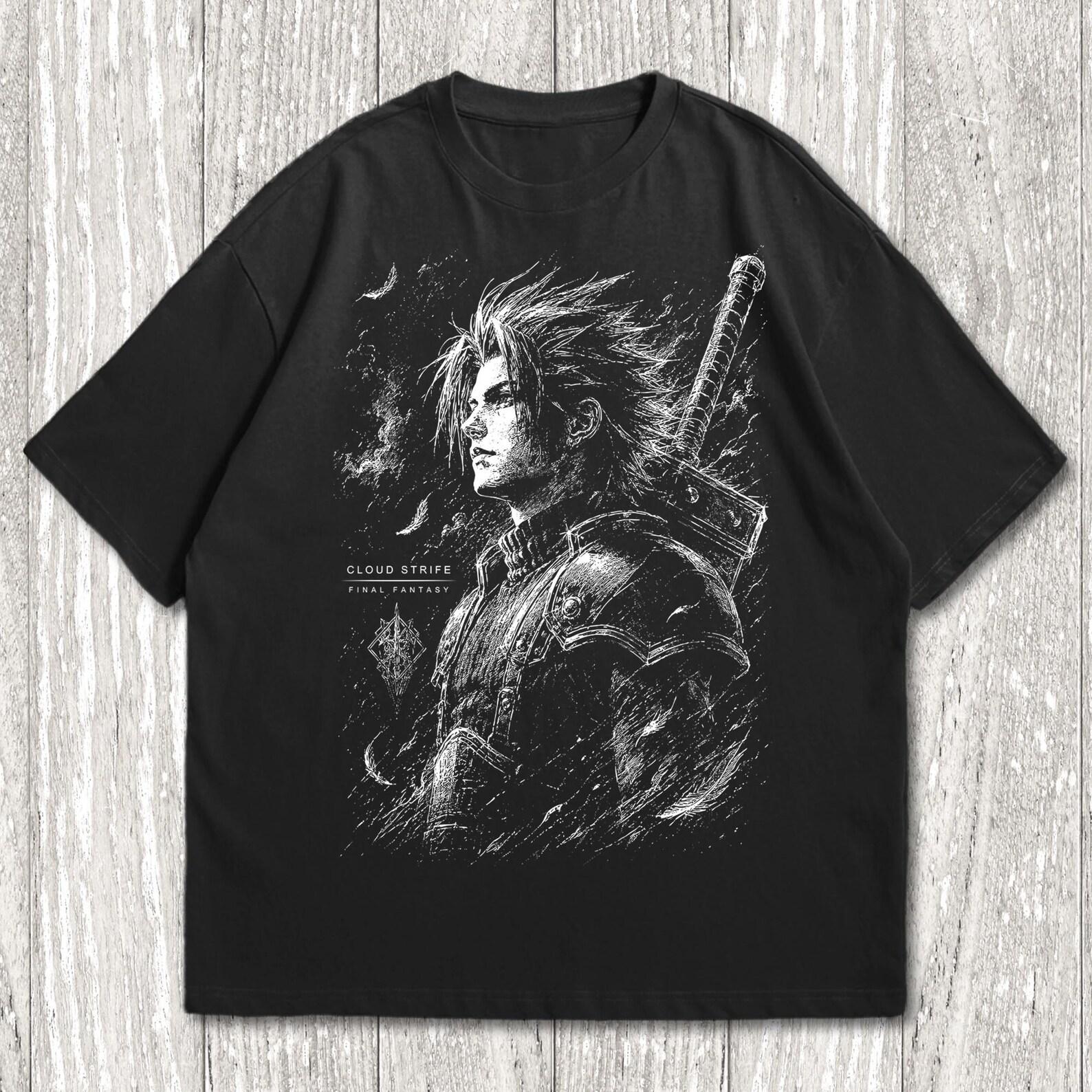 Final Fantasy Shirt, Cloud Strife Unisex Graphic Tee, FF Shirt, Final Fantasy Tee, FF Merch, Final Fantasy VII Shirt, Moogle Shirt 2XL