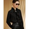 Giovanni Valentino Women's Elegant Ruffled V-Neck Chiffon Blouse