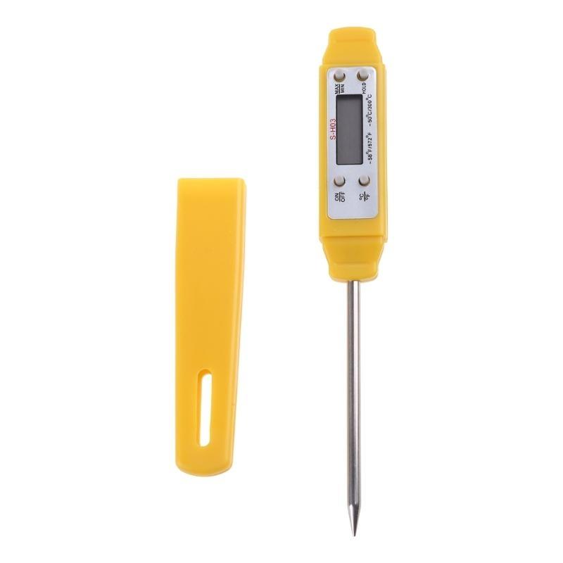 Digital Thermometer High-temperature Resistant Thermometers LCD Display with Probe Temperature Meter for Cooking